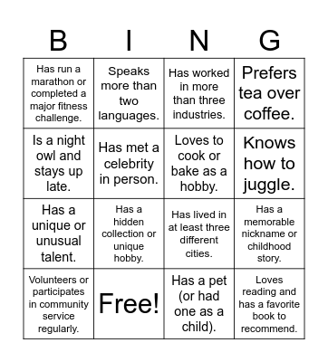 Christmas Bingo Card