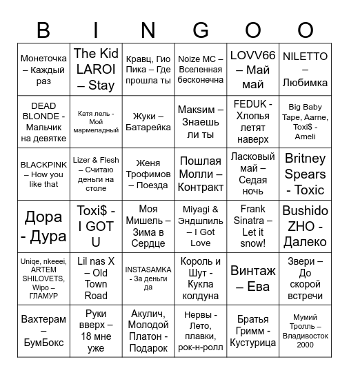 МузЛОТО Bingo Card