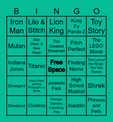 MOVIE Bingo Card