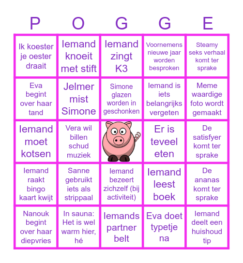 POGGEHUTTE BINGO Card