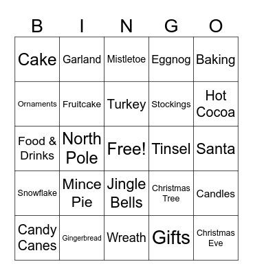 Christmas Bingo Card