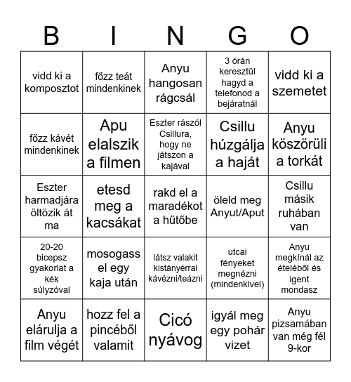 Katika Bingo Card