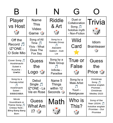 I'M THE WINNER (AGAIN) Bingo Card