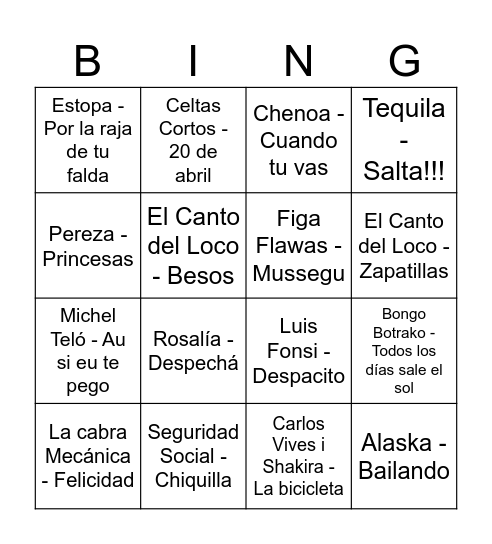 Navidad 2024 Bingo Card