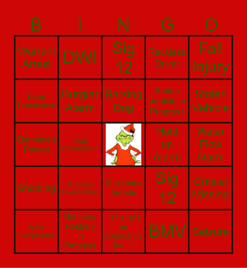 Christmas Bingo Card