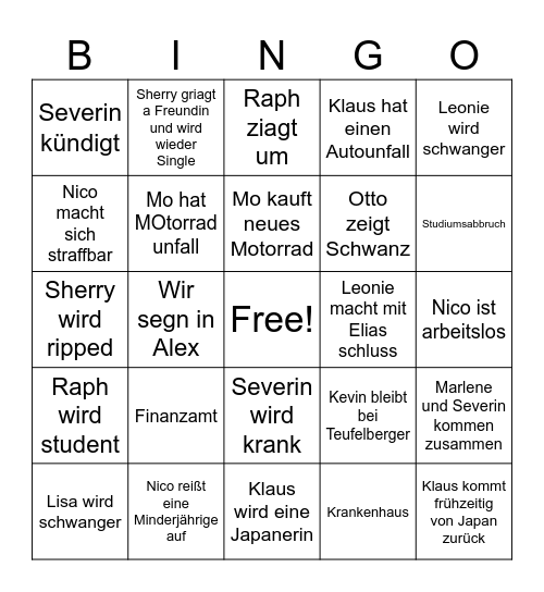 2025 SUXS Bingo Card