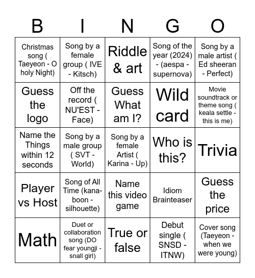 May You Have the Best Luck Bingo Card