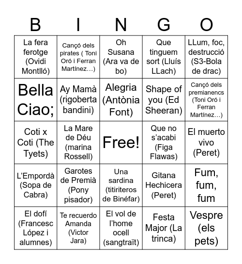 Cal Calçoner Nadal 24__1 Bingo Card