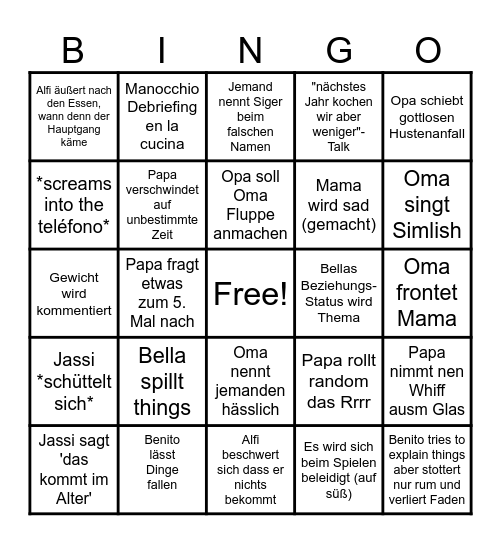 Merry Crisis Bingo Card