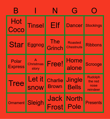 Holiday BINGO Card