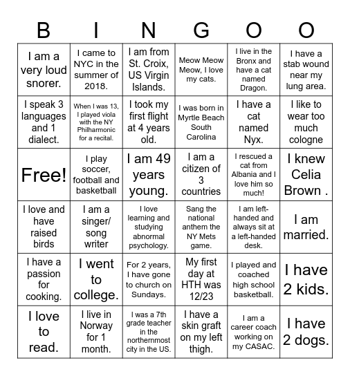 December 2024 HTH Cohort Bingo Card