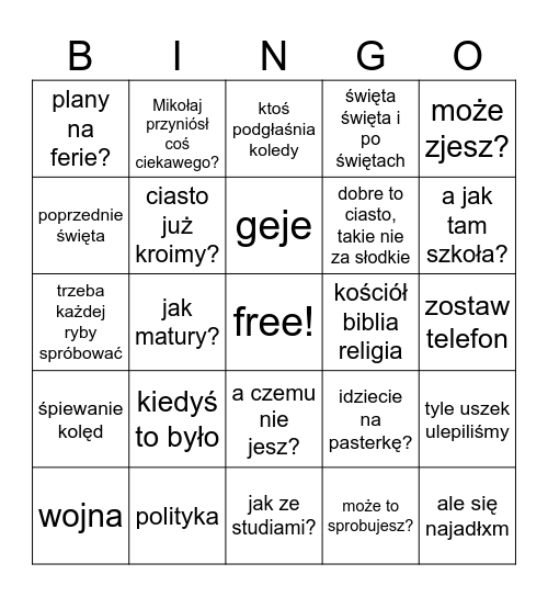 merry crisis Bingo Card