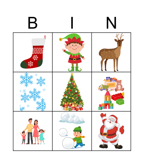 xmas bingo Card