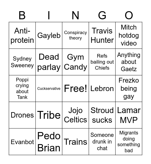 Miscord Bingo Card