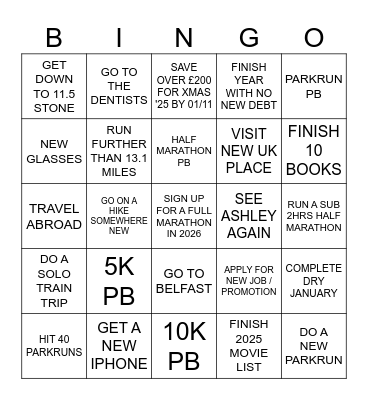2025 Bingo Card