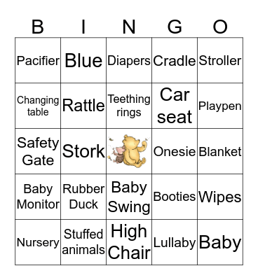 Allison's Baby Shower Bingo Card