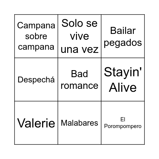 Bingo Card