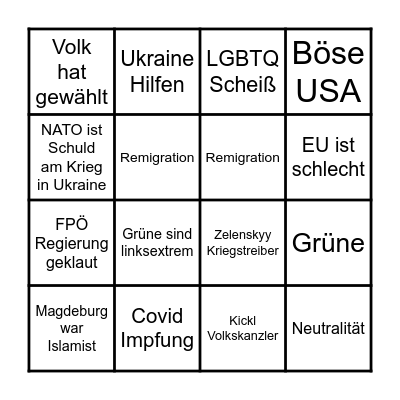 Weihnachts-Bingo Card
