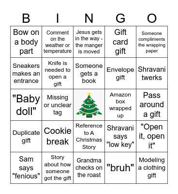 Christmas Bingo Card