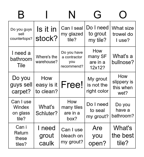 Best Tile Bingo Card