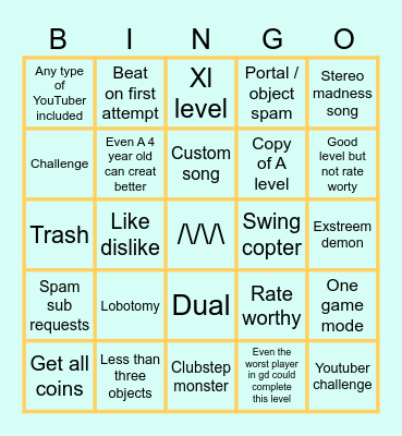 Resent tab guomby15 Bingo Card