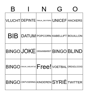 ACTUA JUF JENNY  Bingo Card