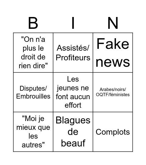 Bingo de Noël 🦅 Bingo Card