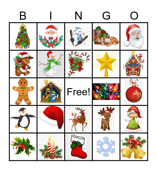 ERC Christmas Bingo Card