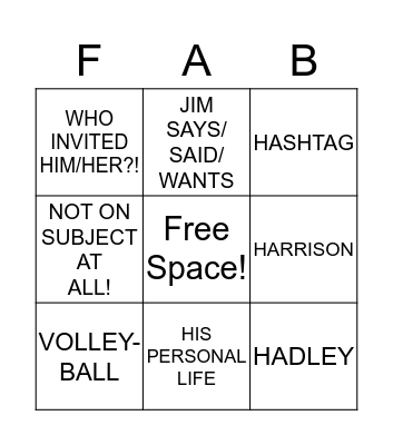 #JPH BINGO Card