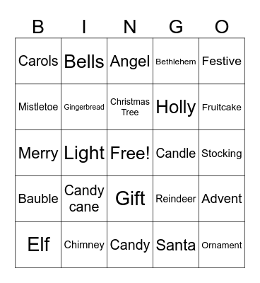Christmas Bingo Card