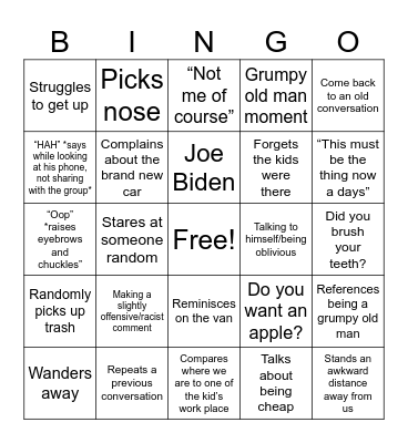 Matt Stewart isms Bingo Card