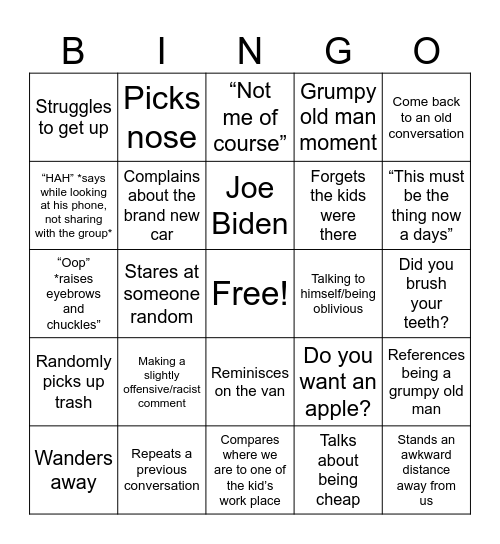 Matt Stewart isms Bingo Card