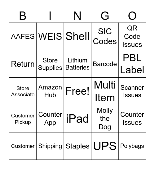 GSX Counter App Bingo Card