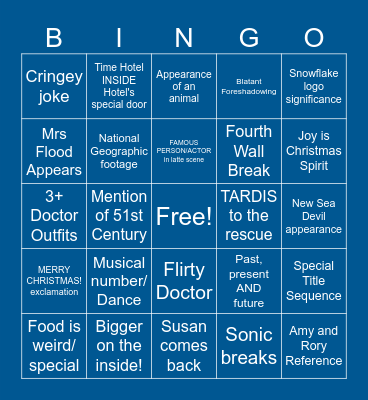 Doctor Who Christmas 2024 BINGO!!! Bingo Card