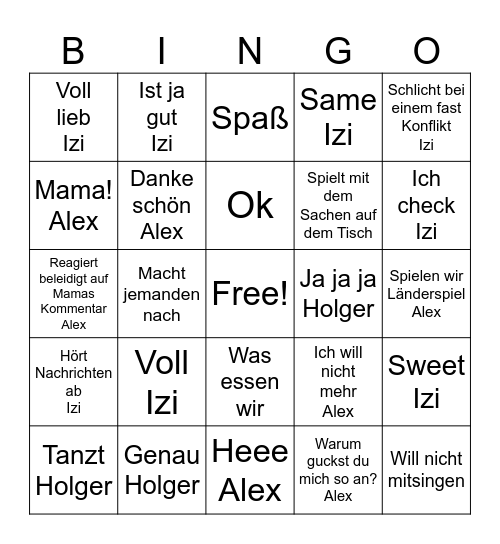 Unser Bingo 2024 Bingo Card