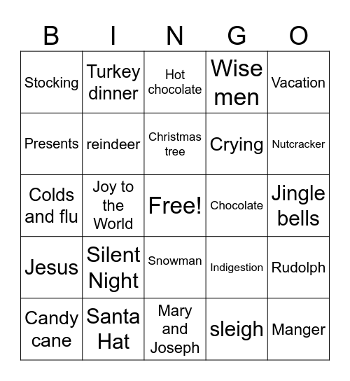 Christmas bingo Card