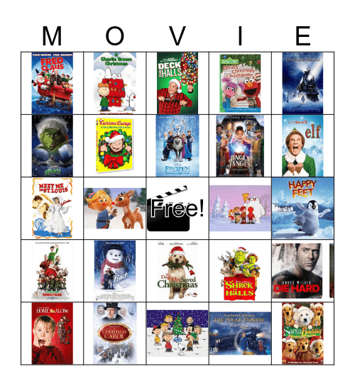 Christmas Movies Bingo Card