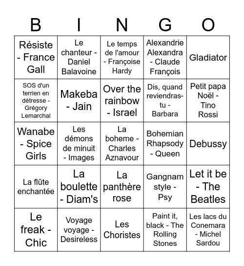 Bingo Disco Bingo Card