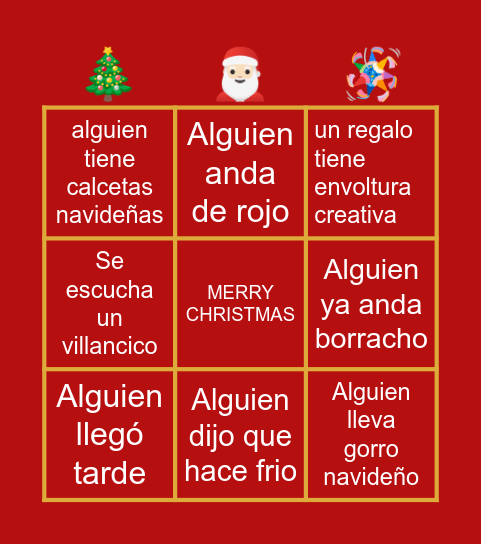 FELIZ NAVIDAD Bingo Card