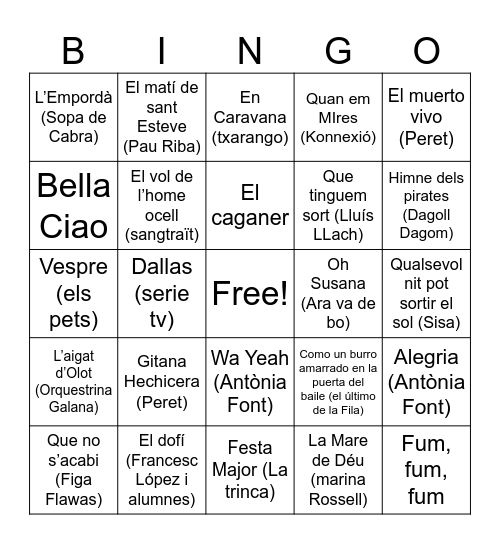 Cal Calçoner Nadal 24_6 Bingo Card