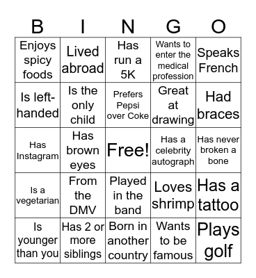 Leadership Institute Bingo Card