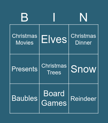 Christmas Bingo Card