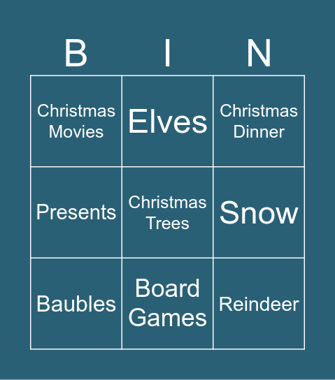 Christmas Bingo Card