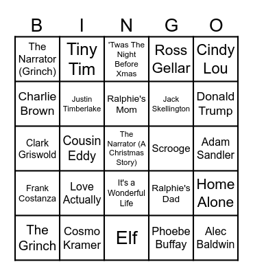 Christmas 2024 Bingo! Bingo Card