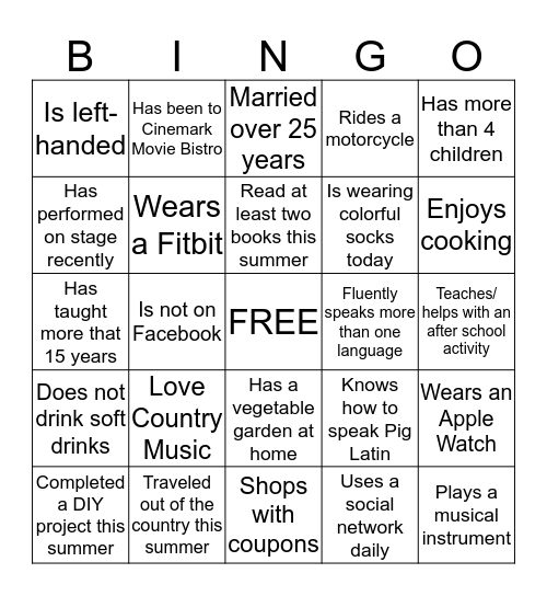 Bingo Card