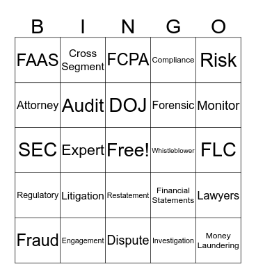 FLC Panel BINGO Card