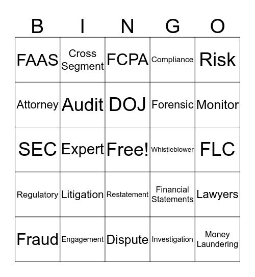 FLC Panel BINGO Card