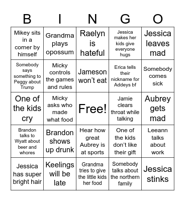 Ball Gamily Christmas Bingo Card