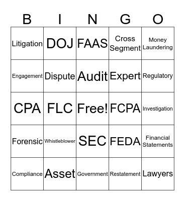 FLC Panel BINGO Card