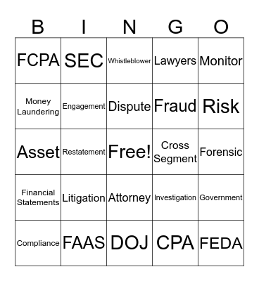 FLC Panel BINGO Card